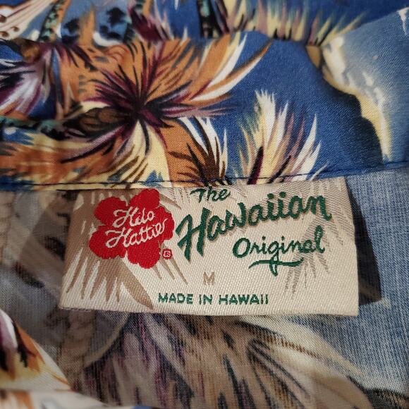 Vtg 90s Hilo Hattie Hawaiian Original Floral Button Sleeveless Top Womens Size M - Picture 6 of 9